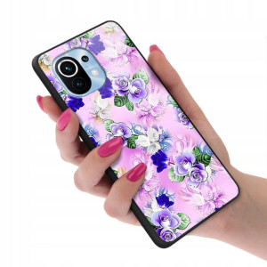 Etui Glass do XIAOMI Mi 11 Kwiaty Flower Top Wzory
