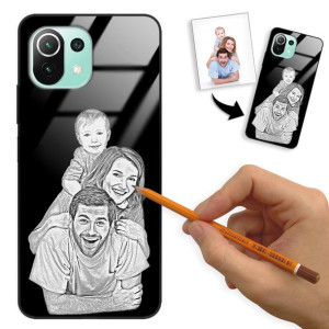 Etui Glass do XIAOMI MI 11 LITE 5G NE Rysunek Foto