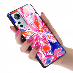 Etui Glass do XIAOMI MI 12 LITE Kwiaty Top Wzory