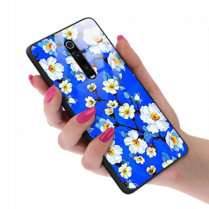Etui Glass do XIAOMI MI 9T Case Kwiaty Top Wzory