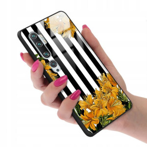 Etui Glass do XIAOMI MI NOTE 10 Kwiaty Top Wzory