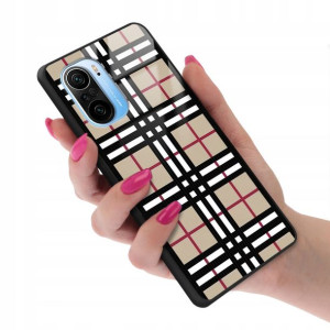 Etui GLASS do XIAOMI POCO F3 Kratka Pattern Wzory