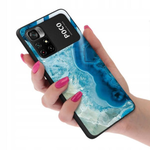 Etui Glass do XIAOMI POCO M4 PRO 5G Marmurki Wzory
