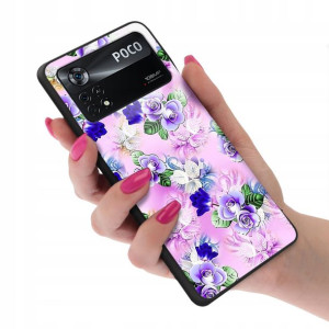 Etui Glass do XIAOMI POCO X4 PRO 5G Kwiaty Wzory