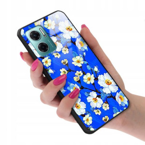 Etui Glass do XIAOMI REDMI 10 5G Kwiaty Top Wzory