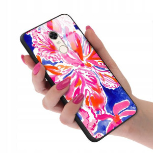 Etui Glass do XIAOMI REDMI 5 Kwiaty Flower Wzory