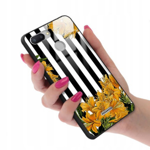 Etui Glass do XIAOMI REDMI 6 Kwiaty Wiosenne Wzory