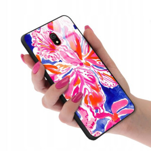 Etui Glass do XIAOMI REDMI 8A Kwiaty Spring Wzory