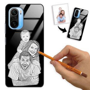 Etui Glass do XIAOMI REDMI K40 Rysunek Własne Foto