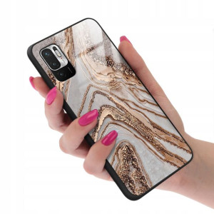 Etui Glass do XIAOMI REDMI NOTE 10S Marmurki Wzory