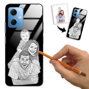 Etui Glass do XIAOMI REDMI NOTE 12 5G Szkic Foto