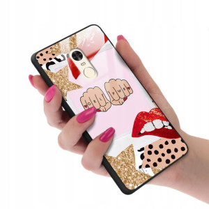 Etui Glass do XIAOMI REDMI NOTE 4X Girl Top Wzory