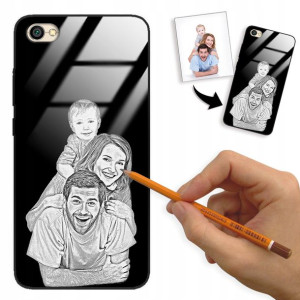 Etui Glass do XIAOMI REDMI NOTE 5A Szkic Rysunek