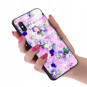 Etui Glass do XIAOMI REDMI NOTE 6 PRO Kwiaty Wzory