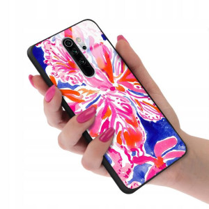 Etui Glass do XIAOMI REDMI NOTE 8 PRO Kwiaty Wzory