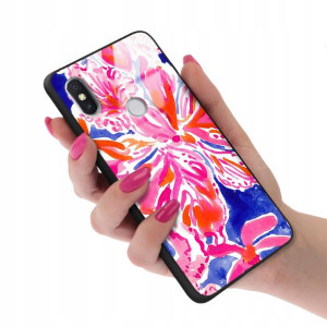 Etui Glass do XIAOMI REDMI S2 Kwiaty Flower Wzory