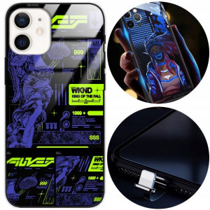Etui Glass Led Świecące Do Iphone 12 Mini Neon Wz