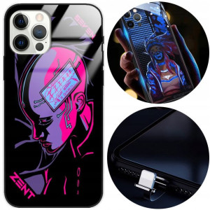 Etui Glass Led Świecące Do Iphone 12 Pro Neon Wz
