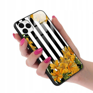 Etui Glass Szklane do IPHONE 11 PRO Kwiaty Wzory