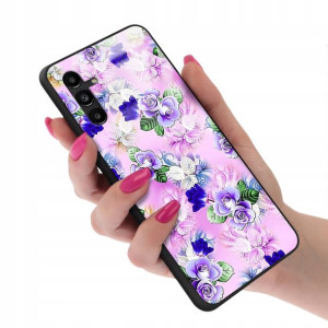 Etui Glass Szklane do SAMSUNG A13 5G Kwiaty Wzory