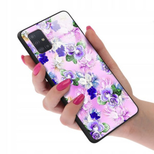 Etui Glass Szklane do SAMSUNG A51 Kwiaty Top Wzory