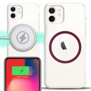 Etui Grube 2mm + Magsafe BURGUNDOWY do IPHONE 12