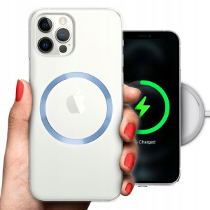 Etui Grube 2mm + Magsafe BŁĘKITNY do IPHONE 12 PRO