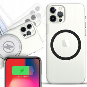 Etui Grube 2mm + Magsafe CZARNY do IPHONE 12 PRO