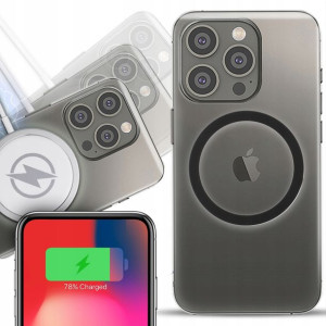 Etui Grube 2mm + Magsafe CZARNY do IPHONE 14 PRO