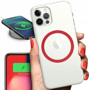 Etui Grube 2mm + Magsafe CZERWONY do IPHONE 12 PRO