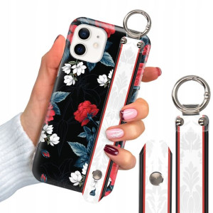 Etui Grube 2mm + Pasek do IPHONE 12 Luksusowe Wz