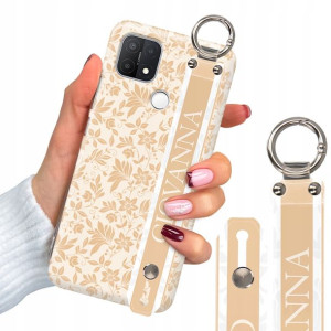 Etui Grube 2mm + Pasek do OPPO A15 Luksusowe Wzory