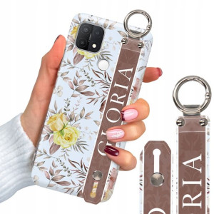 Etui Grube 2mm + Pasek do OPPO A15S Luksusowe Wz