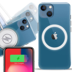 Etui Grube 2mm + Ring Magsafe BIAŁY do IPHONE 14