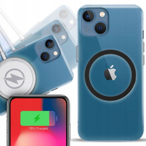 Etui Grube 2mm + Ring Magsafe CZARNY do IPHONE 14