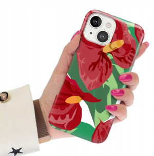 Etui Grube 2mm do IPHONE 13 Wiosenne Spring Wzory