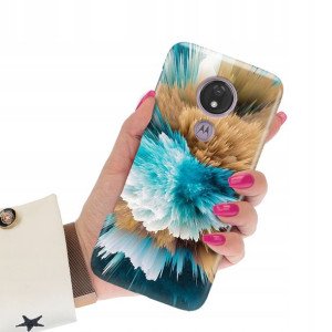Etui Grube 2mm do MOTOROLA G7 POWER Marmurki Wzory