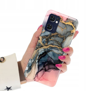Etui Grube 2mm do OPPO FIND X5 LITE Marmurki Wzory