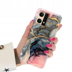 Etui Grube 2mm do OPPO RENO 7 4G Marmurki Wzory