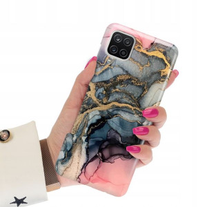Etui Grube 2mm do SAMSUNG A12 Case Marmurki Wzory