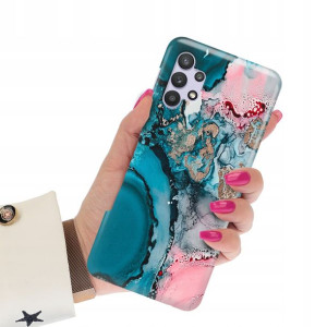 Etui Grube 2mm do SAMSUNG A32 4G Marmurki Wzory