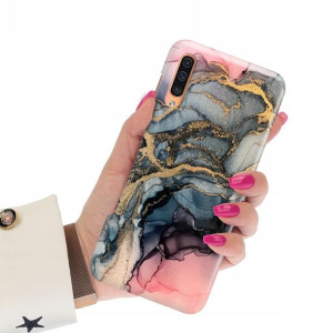 Etui Grube 2mm do SAMSUNG A50s Case Marmurki Wzory