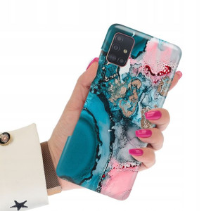 Etui Grube 2mm do SAMSUNG A51 Case Marmurki Wzory