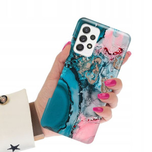 Etui Grube 2mm do SAMSUNG A52 5G Marmurki Wzory