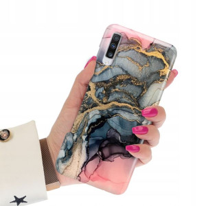 Etui Grube 2mm do SAMSUNG A70S Case Marmurki Wzory