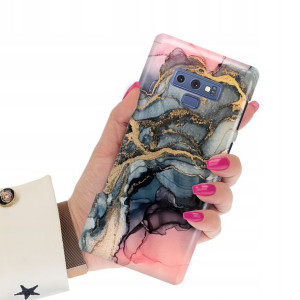 Etui Grube 2mm do SAMSUNG NOTE 9 Marmurki Wzory