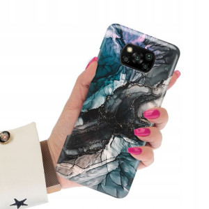 Etui Grube 2mm do XIAOMI POCO X3 Marmurki Wzory