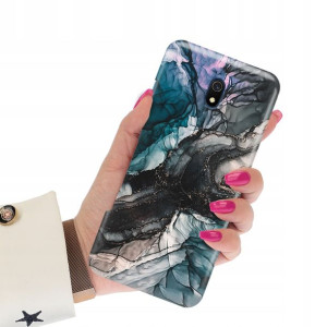 Etui Grube 2mm do XIAOMI REDMI 8A Marmurki Wzory