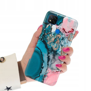 Etui Grube 2mm do XIAOMI REDMI 9C Marmurki Wzory