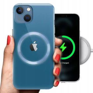 Etui Grube 2mm Ring Magsafe BŁĘKITNY do IPHONE 14